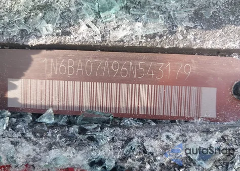 2006 Nissan Titan Se z USA, uszkodzony, nr VIN 1N6BA07A96N543179